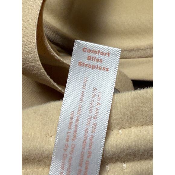 NEW Cacique Lane Bryant Comfort Bliss Strapless Bra 46C Nude Multi-way Straps - Picture 9 of 12